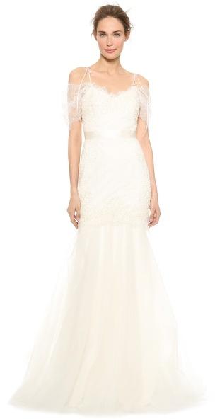 Mariage - Marchesa Re-Embroidered Lace Mermaid Gown