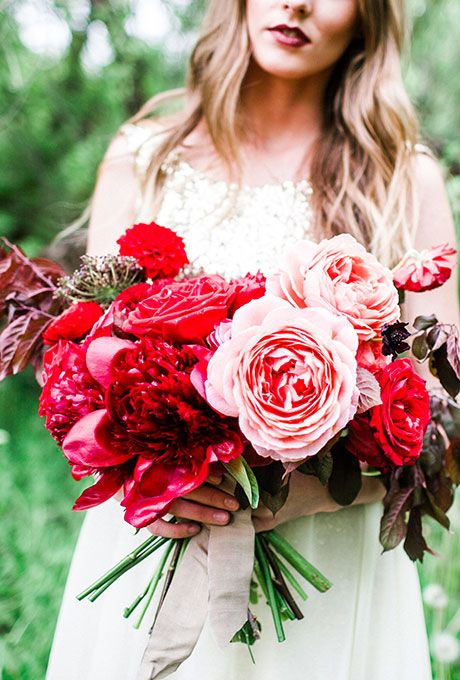 Mariage - Red Wedding Bouquet Ideas