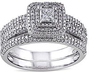 زفاف - FINE JEWELRY 1/2 CT. T.W. Diamond 14K White Gold Bridal Ring Set
