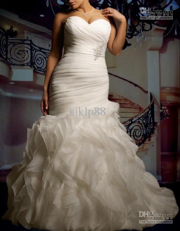 Cheap Wedding Dress Discount Beautifully Organza Mermaid Wedding