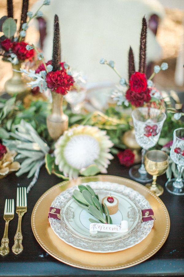 Wedding - Red Velvet – Luxe Winter Styling In Leather And Lace