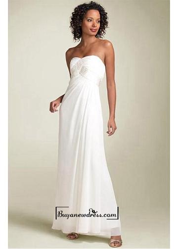 Hochzeit - Beautiful Chiffon Empire Twisted Bust Strapless Prom Dress