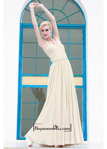 زفاف - A-line Compsite Silk-like & Poly Satin Beaded Prom Dress 80805