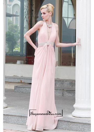 زفاف - A-line Poly Satin & Composite Silk-like Beaded Prom Dress 80832