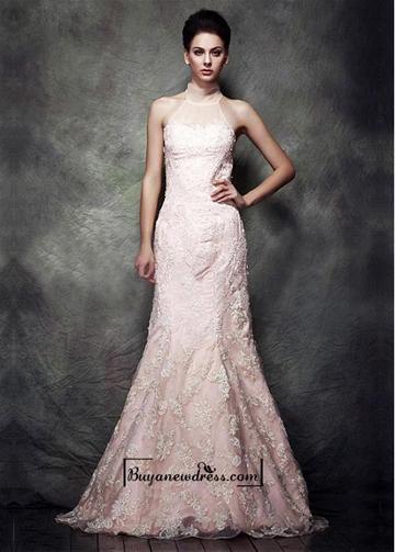 زفاف - Amazing Organza & Satin Princess High Collar Raised Waistline Floor-length Prom Dress