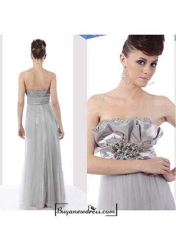 زفاف - Strapless Empire Prom Dress 80036
