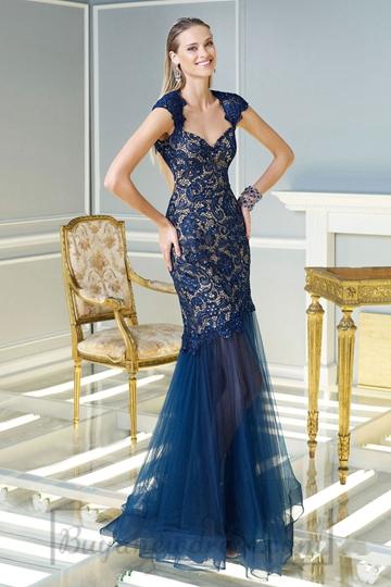 Свадьба - Empire Tulle,lace Trumpet Queen Anne Long Prom Dress