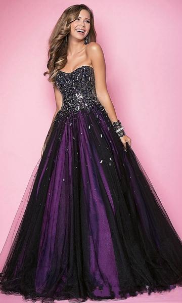 Mariage - Long Strapless Tulle Crystal Sleeveless Natural Waist A-line Prom Dress