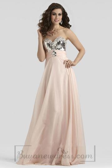 Hochzeit - Sweetheart Long Zipper Empire Chiffon Sleeveless A-line Prom Dress
