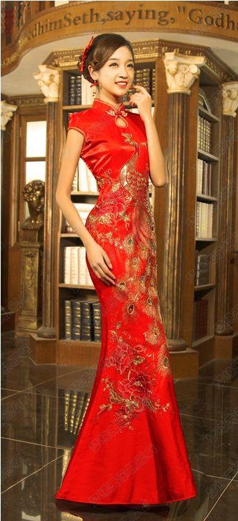 Chinese Wedding Dress Kua Kwa Qipao Cheongsam 8c Custom Make Avail Traditional 