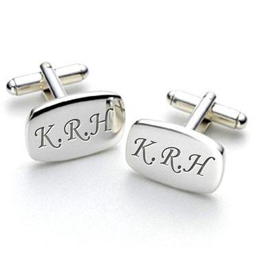 Свадьба - A1INT001 Personalised Initial Cufflinks (ss)
