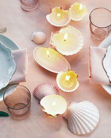 Wedding - Shell Candles, Nice DIY Idea!