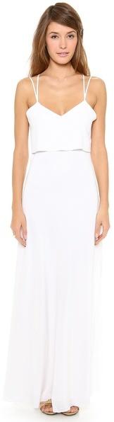 Hochzeit - Band of Outsiders Silk Crepe Spaghetti Strap Gown