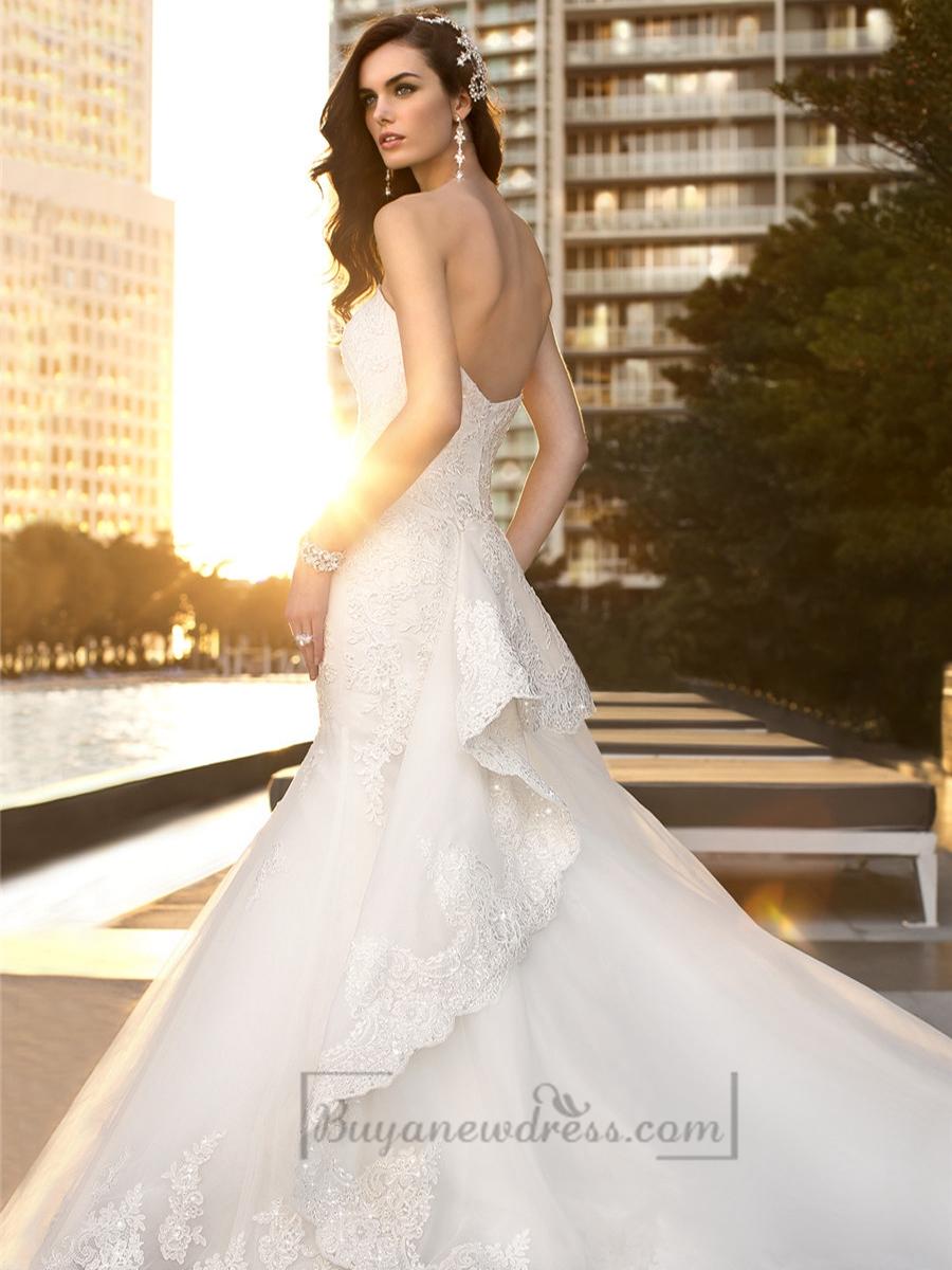 زفاف - Fashion Trumpet Mermaid Sweetheart Beaded Lace Wedding Dresses