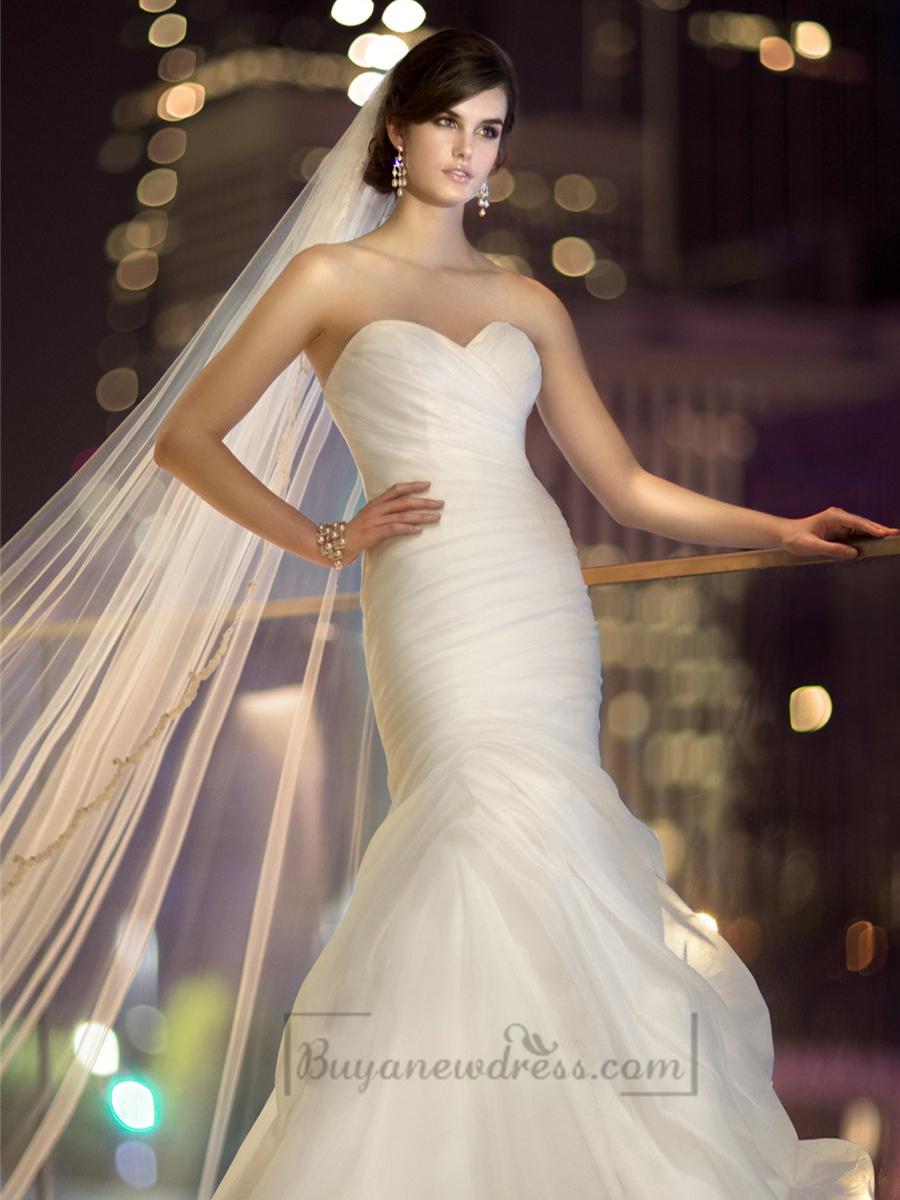 زفاف - Stunning Organza Sweetheart Ruched Bodice Simple Wedding Dresses