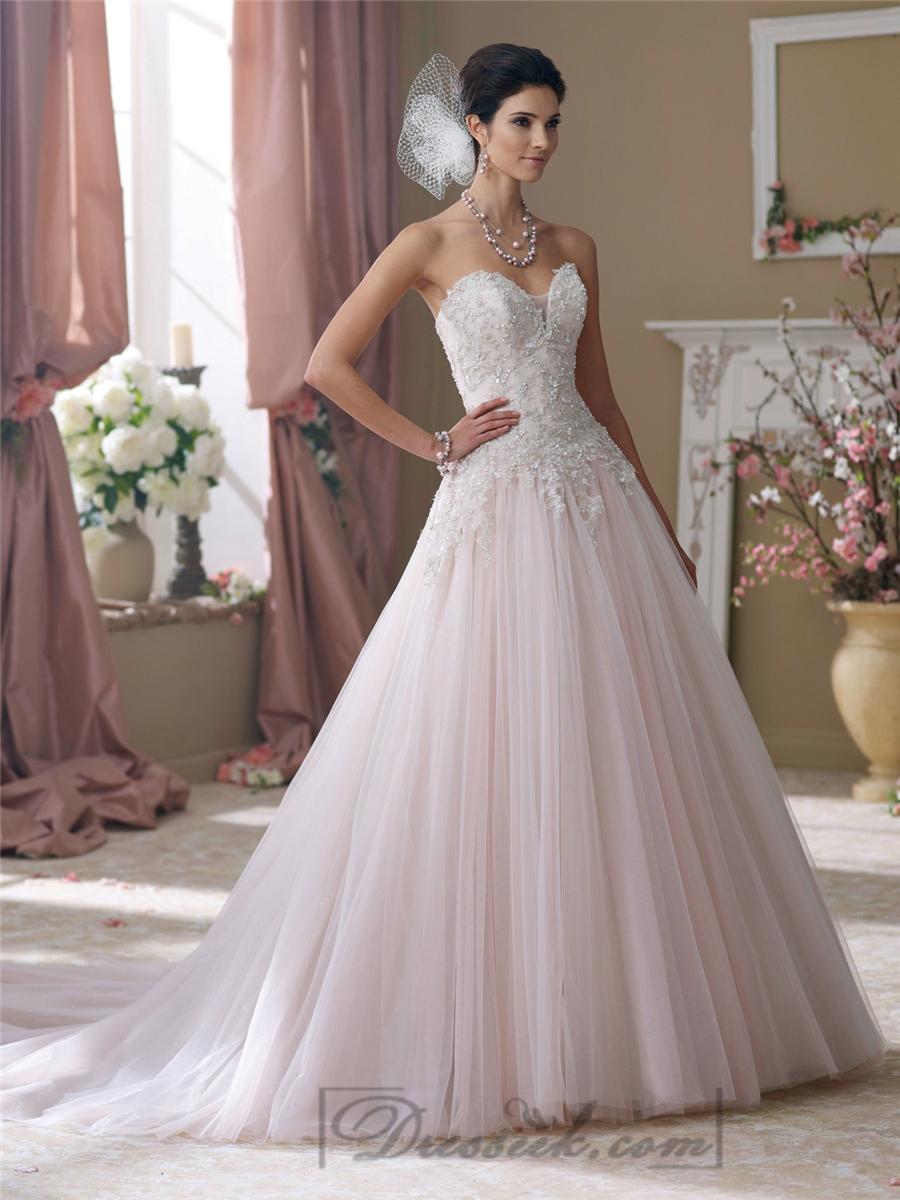 Свадьба - Strapless Hand-beaded Embroidered Sweetheart Ball Gown Wedding Dresses