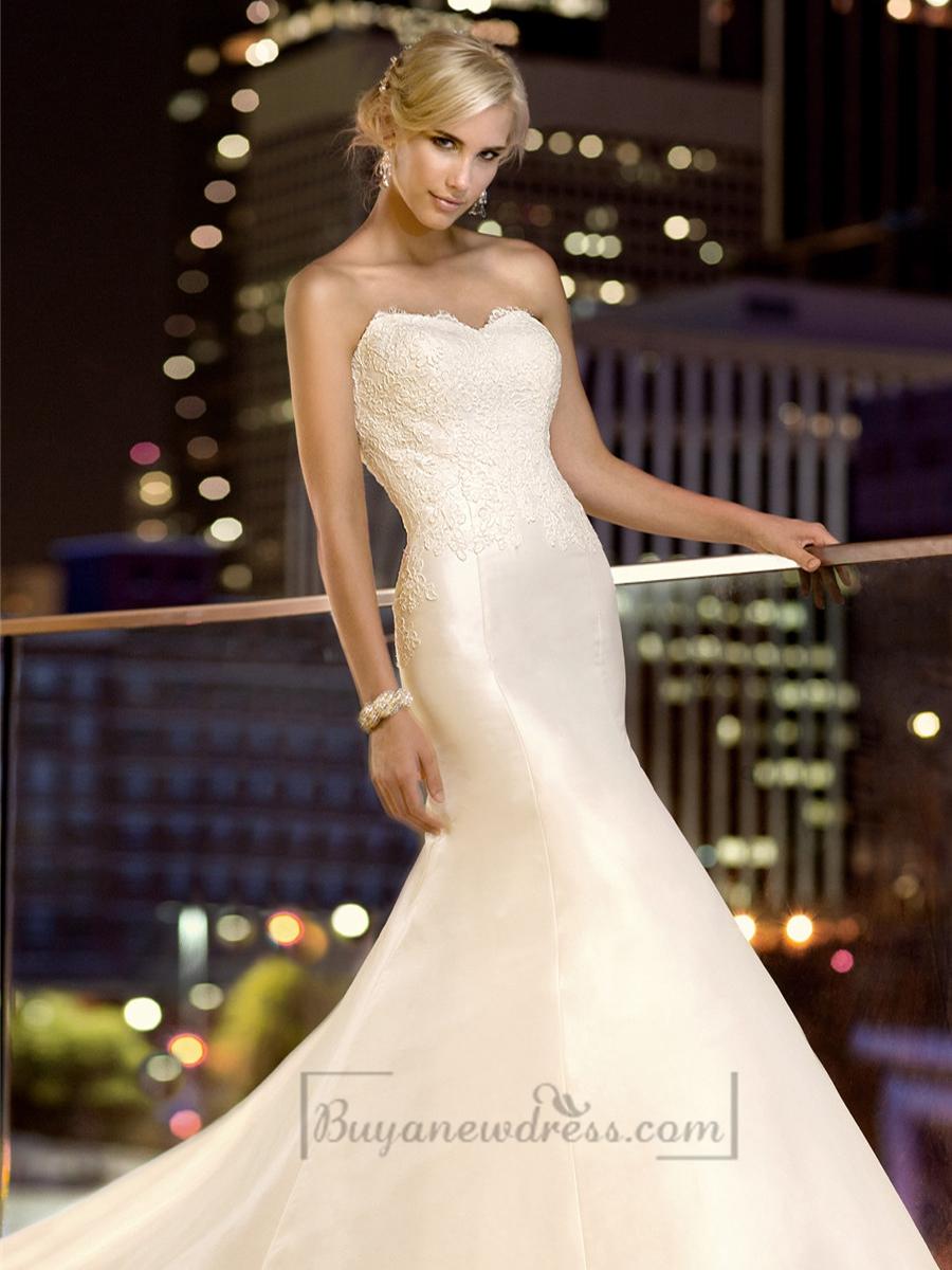 Свадьба - Elegant Fit and Flare Lace Appliques Sweetheart Wedding Dresses