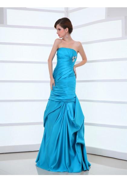 Wedding - Strapless Floor Length Sleeveless Trumpet Mermaid Evening Prom Dress