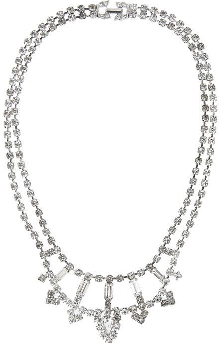Mariage - Tom Binns Madam Dumont rhodium-plated Swarovski crystal necklace