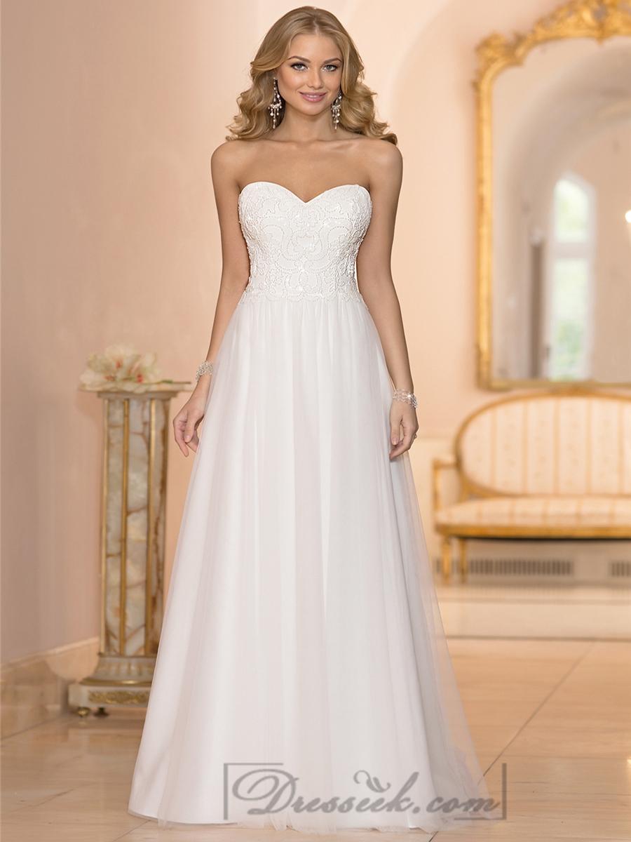 Mariage - Sweetheart Crystal Beaded A-line Wedding Dresses