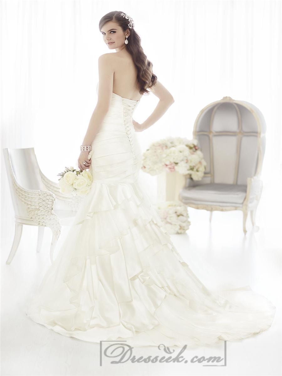 Mariage - Fit and Flare Sweetheart Ruched Bodice Wedding Dresses