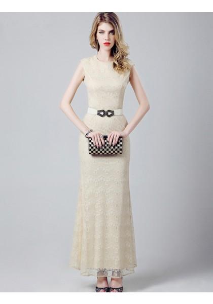 Wedding - Sheath Column Tank Top Ankle Length Champagne Evening Dress