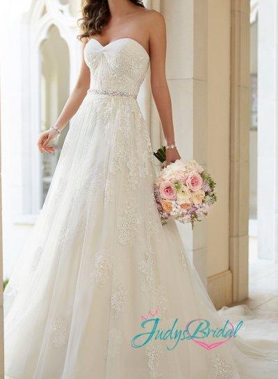 Hochzeit - JW15027 vintage inspired tulle a line princess weddding dress