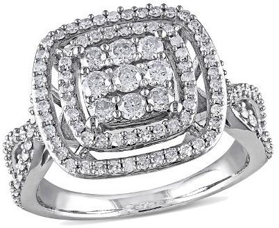 Свадьба - 1 CT. T.W. Diamond Bridal Ring Set in 10K White Gold (GH I2-I3)