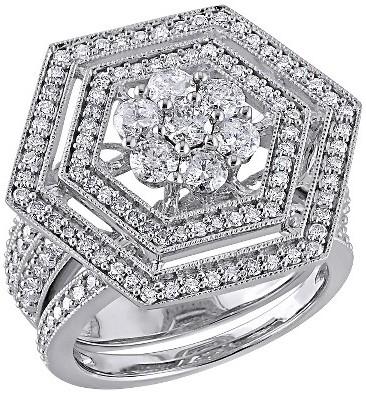 Hochzeit - 2 CT. T.W. Diamond Bridal Ring Set in 10K White Gold (GH I1-I2)