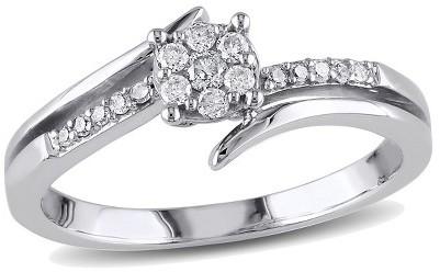 Свадьба - 1/5 CT. T.W. Diamond Bridal Ring in 10K White Gold (GH I2-I3)