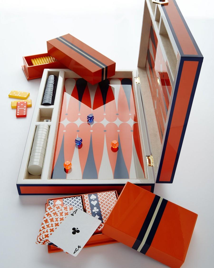 Hochzeit - Jonathan Adler				 		 	 	   				 				Lacquer Card, Backgammon, & Domino Sets