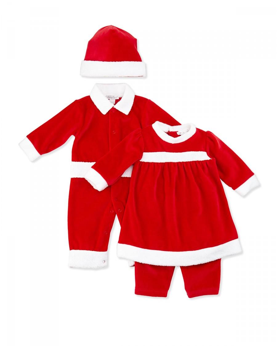 زفاف - Kissy Kissy 				 			 		 		 	 	   				 				Reindeer Fun Santa Velour Boys' Playsuit, Girls' Dress, & Hat