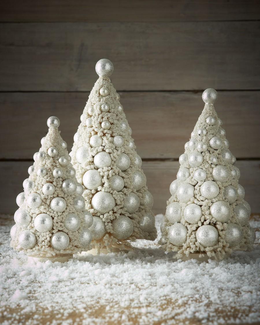 Mariage - Bethany Lowe 				 			 		 		 	 	   				 				Three Ivory Bauble Trees