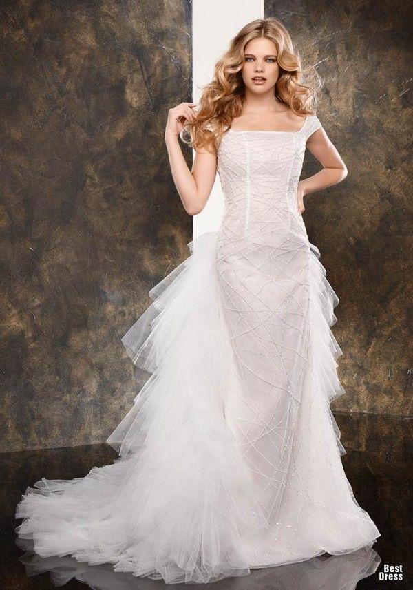 Hochzeit - Short Sleeved/Cap Sleeved/Off The Shoulder Sleeves Wedding Gown Inspiration
