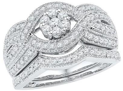 Hochzeit - 3/4 CT. T.W. Women's Round Diamond Prong Set Bridal Ring in 10K White Gold