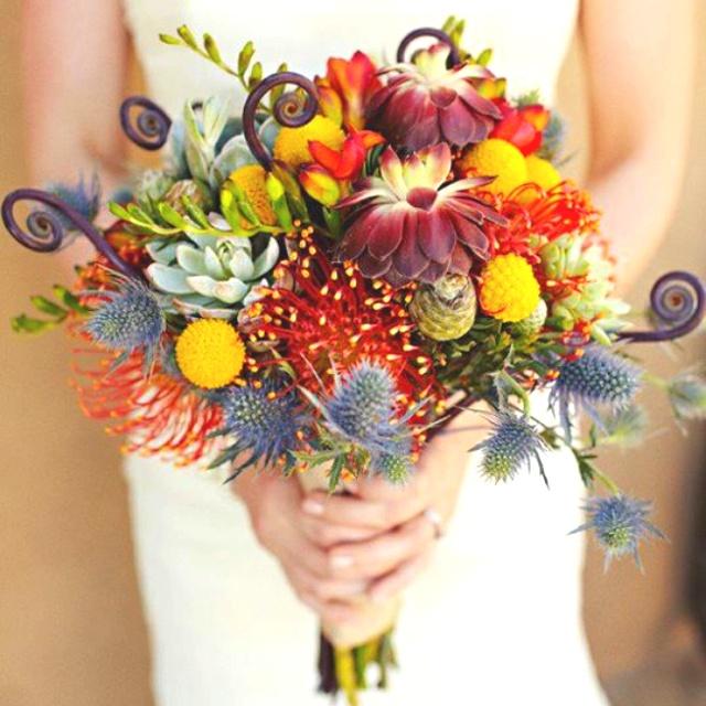 زفاف - Bridal Bouquets  Bright And Bold