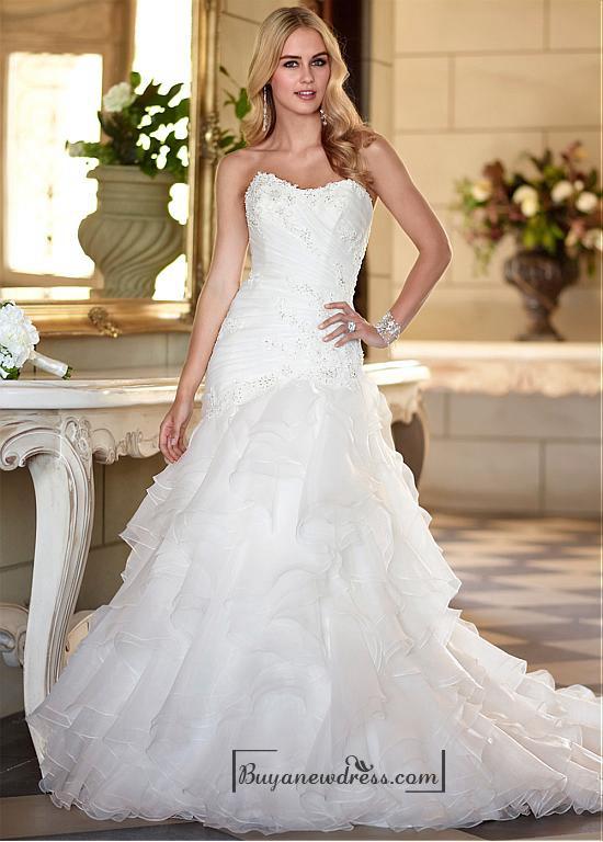 Mariage - Alluring Organza Sweetheart Neckline Natural Waistline A-line Wedding Dress