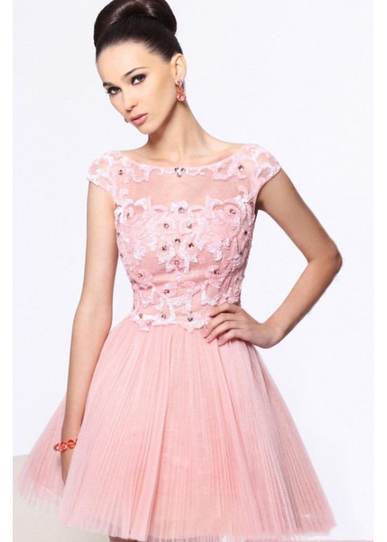 Wedding - Homecoming Sherri Hill 21032 Pink Short Prom Dress