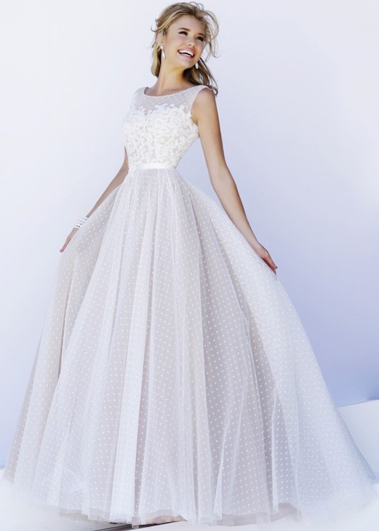 Hochzeit - Sherri Hill 11230 Ivory Nude Prom Dress 2015