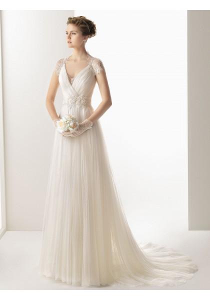 زفاف - Sweetheart High Low Organza Ivory A Line Wedding Dress