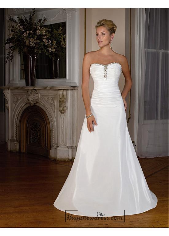 Свадьба - Beautiful Elegant Exquisite Sweetheart A-line Tffeta Wedding Dress In Great Handwork
