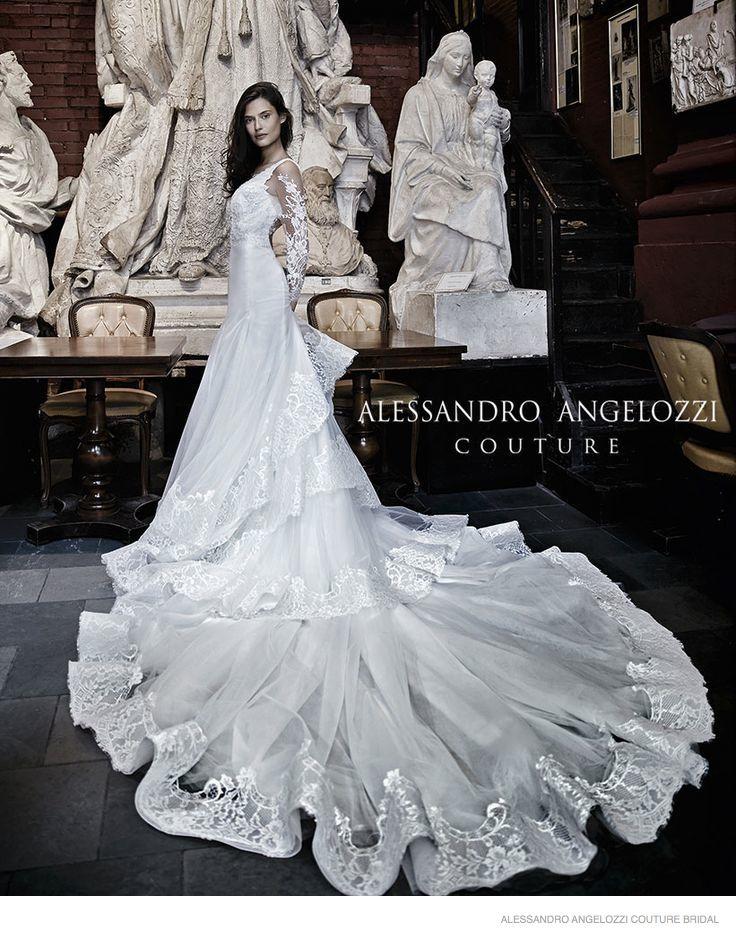 Mariage - Bianca Balti Stuns In Wedding Gowns For Alessandro Angelozzi Couture 2015 Bridal Shoot