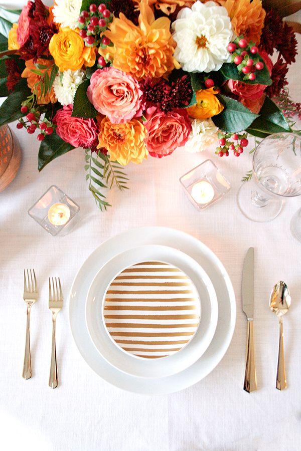 Mariage - Modern Metallics Styled With Fall Colors