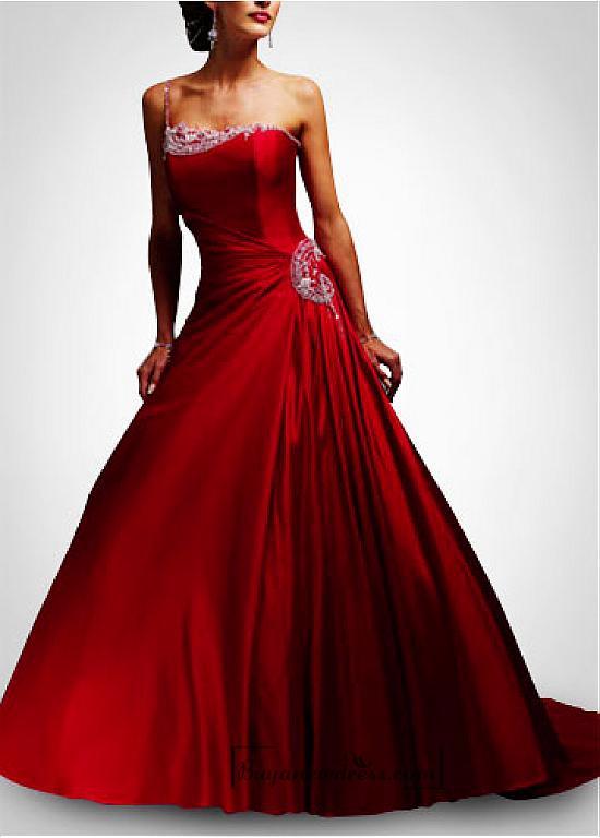 Hochzeit - Beautiful Elegant Exquisite Satin Wedding Dress In Great Handwork