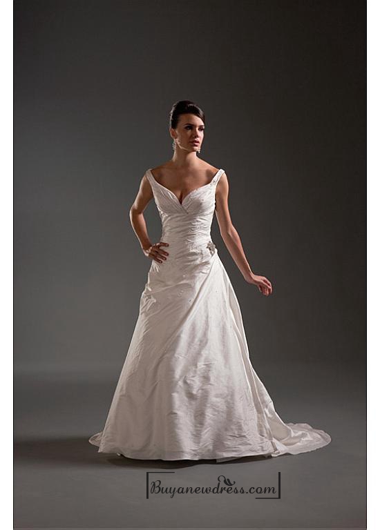 زفاف - Beautiful Elegant Exquisite Taffeta A-line Wedding Dress In Great Handwork