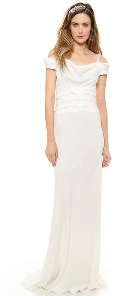 Mariage - Alberta Ferretti Collection Off the Shoulder Gown