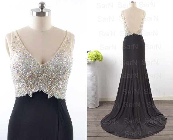 Mariage - Hot Sale Sequin V Neck Long Homecoming Dress On Sale