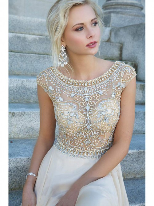 Wedding - Elegant Long A-line/Princess Beading Prom Dress