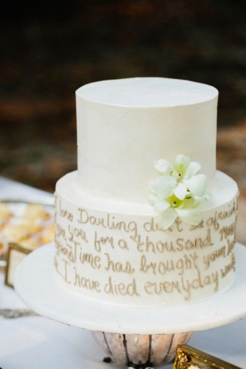 quote wedding cake