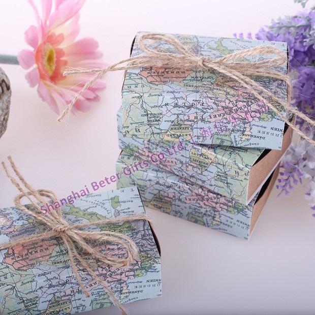 Mariage - BeterWedding Gifts Wholesale "Around the World Map" Wedding Favor Box TH031-A0